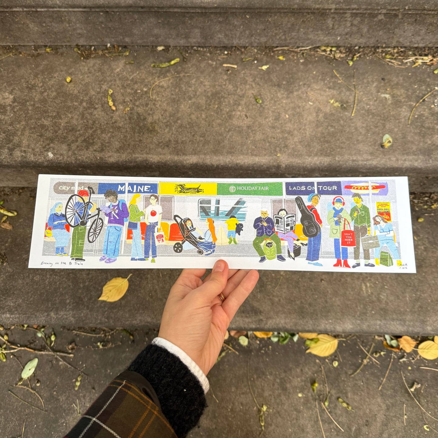 Evening on the B Train Risograph