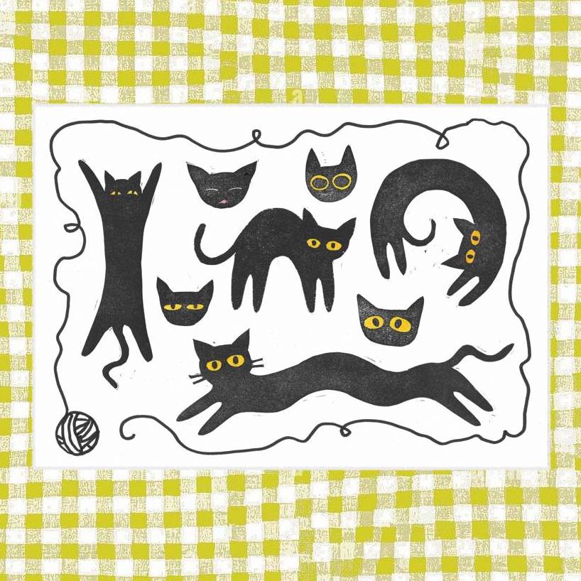 Jana's Black Cat Sticker Sheet