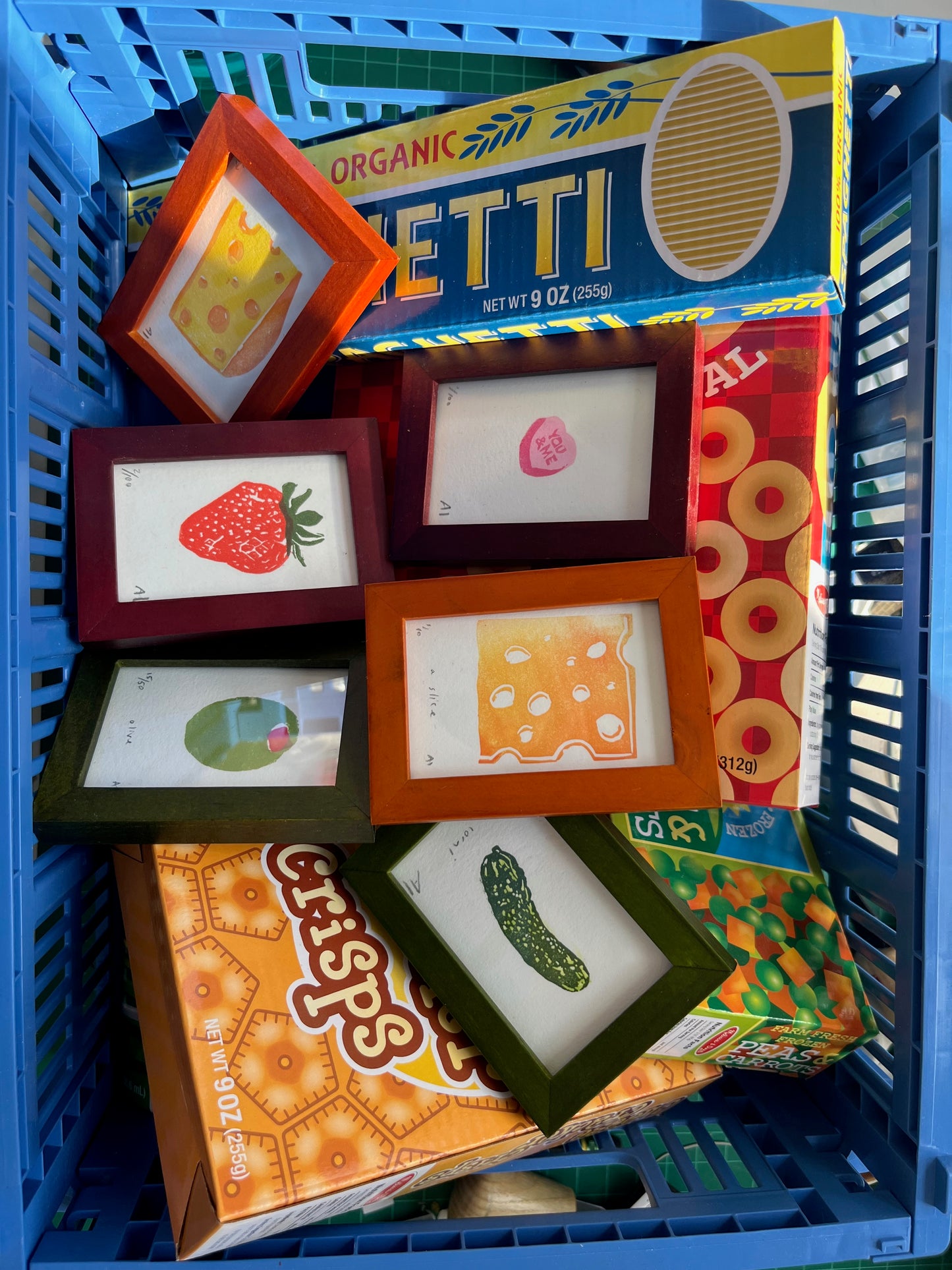 Framed slice of cheese #1