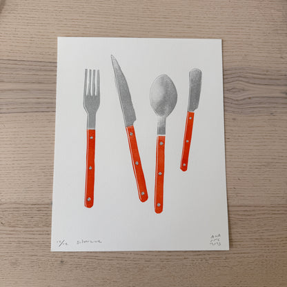 Orange Silverware