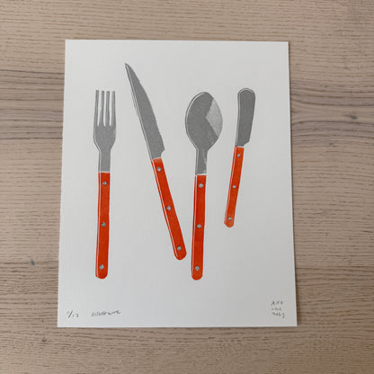 Orange Silverware