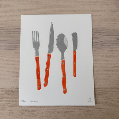 Orange Silverware