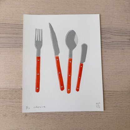 Orange Silverware