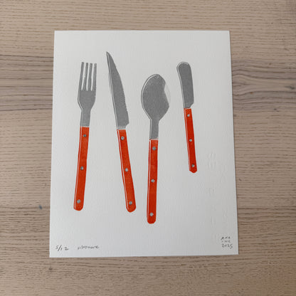 Orange Silverware