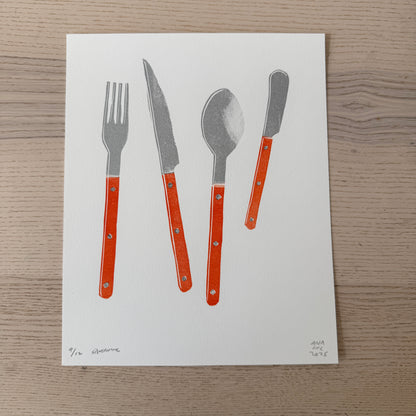 Orange Silverware