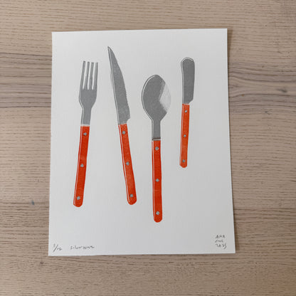 Orange Silverware