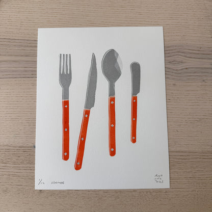 Orange Silverware