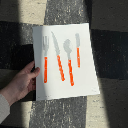 Orange Silverware