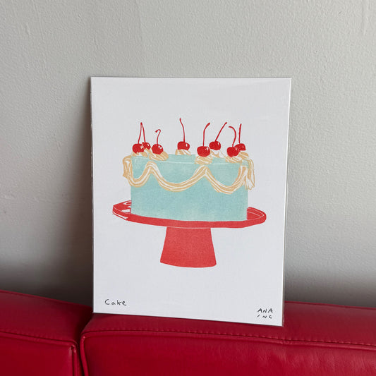 Blue Cake Risograph