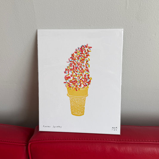 Rainbow Sprinkles Risograph