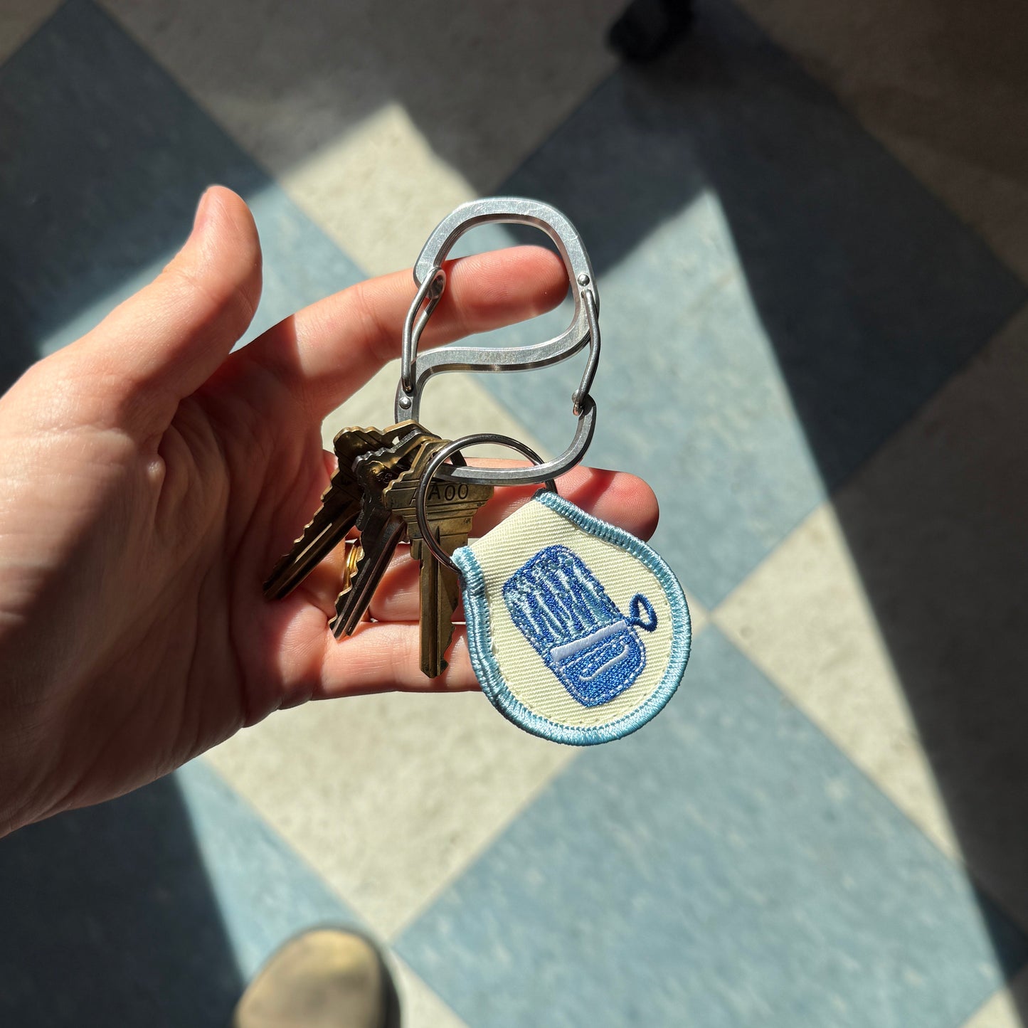 Embroidered Patch Keychain