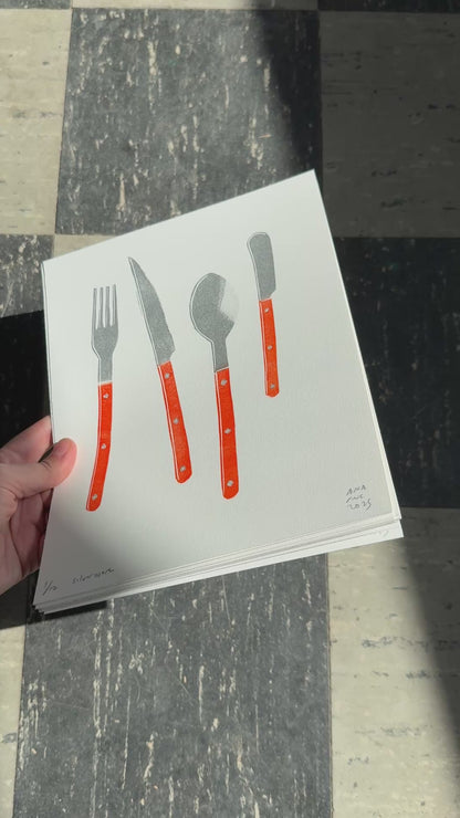 Orange Silverware